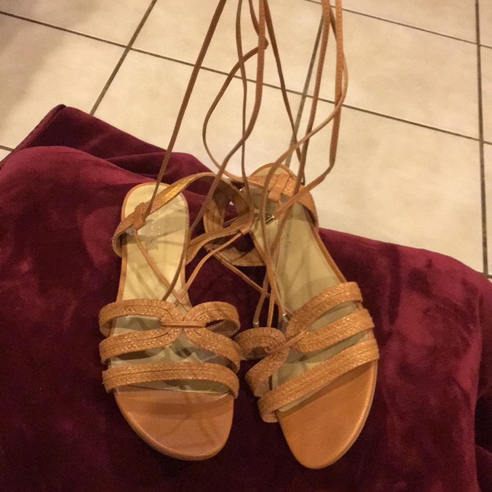 Talbots leg wrap around sandal super cute- OBO
